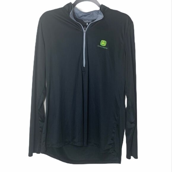 John Deere XL long sleeve black athletic jacket (C1) - Picture 1 of 5
